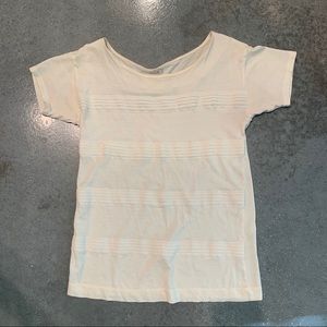 Ann Taylor LOFT Cream T-Shirt